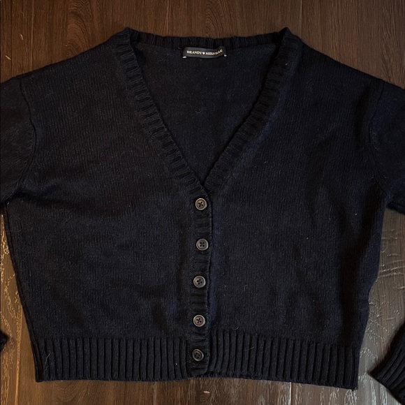 Brandy Melville Navy Button-Up Cardigan - Picture 1 of 6